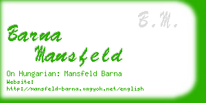 barna mansfeld business card